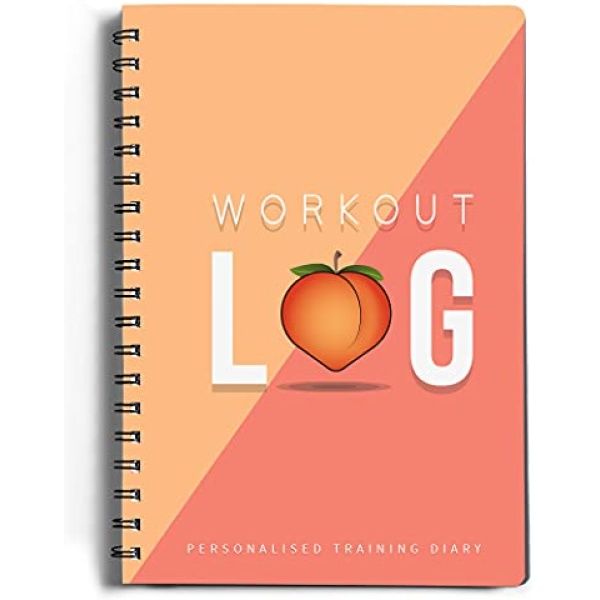 Workout Log Gym - 6 x 8 Inches - Gym, Fitness, and Training Diary - Set Goals, Track 100 Workouts and Record Progress - Booty Edition