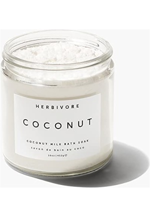 Herbivore Botanicals Coconut Milk Bath Soak – Softens Skin, Lightly Scented with Vanilla. Completely Natural and Vegan (16 oz)