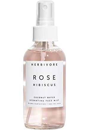 Herbivore Botanicals Rose Hibiscus Face Mist – A Hydrating and Soothing Spray with Hyaluronic Acid and Organic Rose Water to Keep Skin Dewy and Fresh (4 fl oz)
