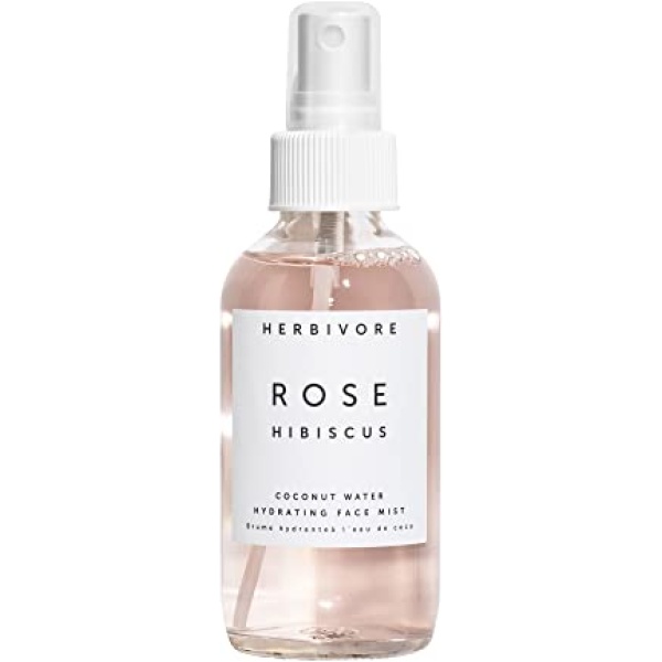 Herbivore Botanicals Rose Hibiscus Face Mist – A Hydrating and Soothing Spray with Hyaluronic Acid and Organic Rose Water to Keep Skin Dewy and Fresh (4 fl oz)