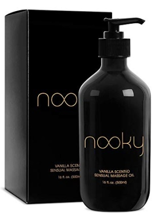 Nooky Vanilla Massage Oil with Fractionated Coconut Oil.16 Ounce
