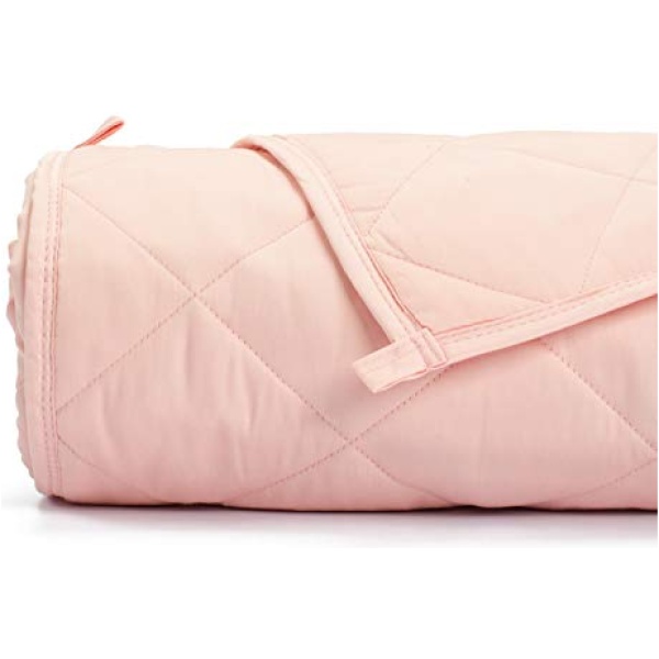 Simple Being Weighted Blanket, Patented 9 Layer Design (Shell Pink, 48x72 12lbs)