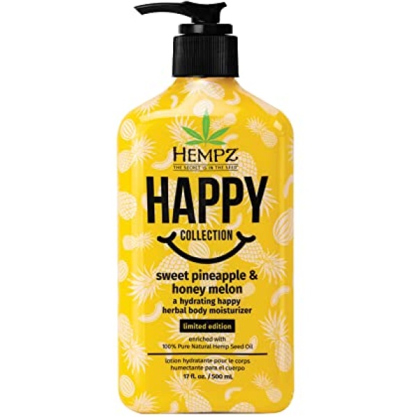 Hempz Limited Edition Happy Hydrating Sweet Pineapple & Honey Melon Herbal Body Moisturizer, 17 oz.